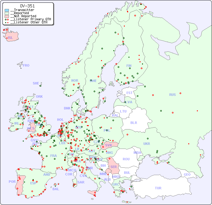 __European Reception Map for OV-351