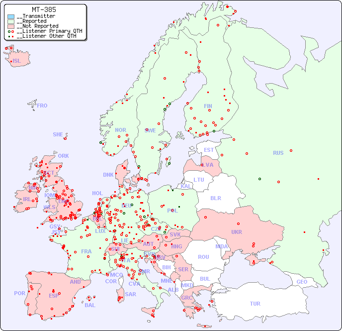 __European Reception Map for MT-385