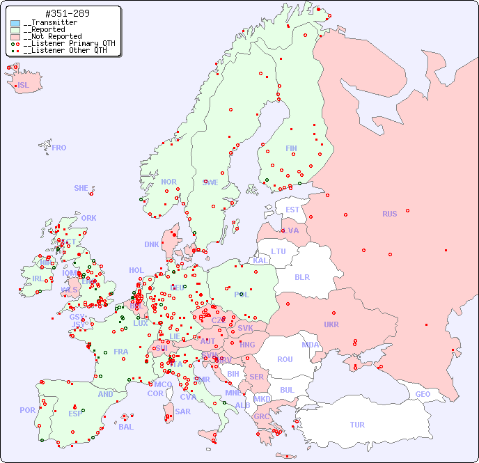 __European Reception Map for #351-289