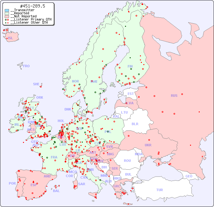 __European Reception Map for #451-289.5