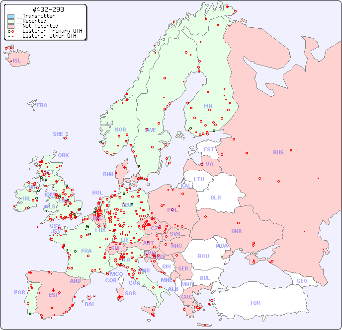 __European Reception Map for #432-293