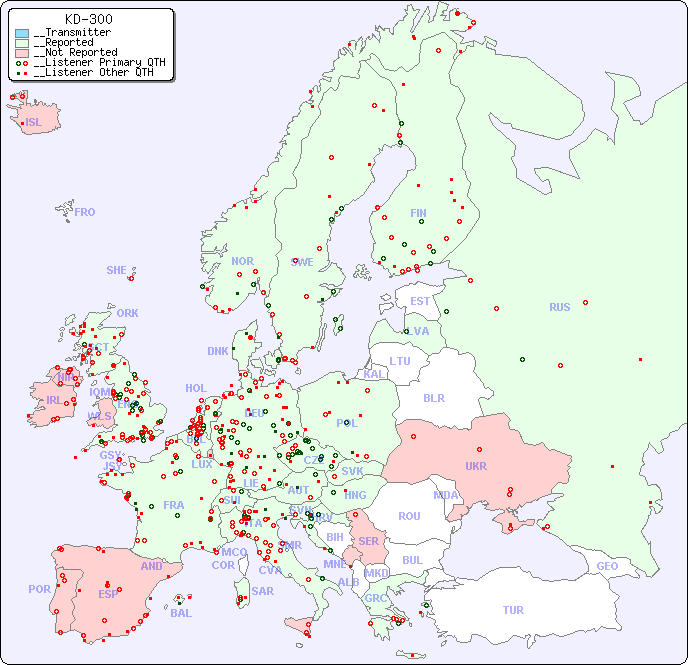 __European Reception Map for KD-300