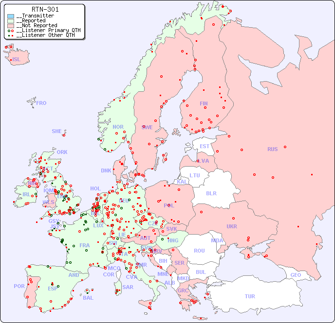 __European Reception Map for RTN-301