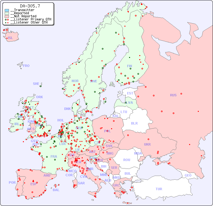 __European Reception Map for DA-305.7