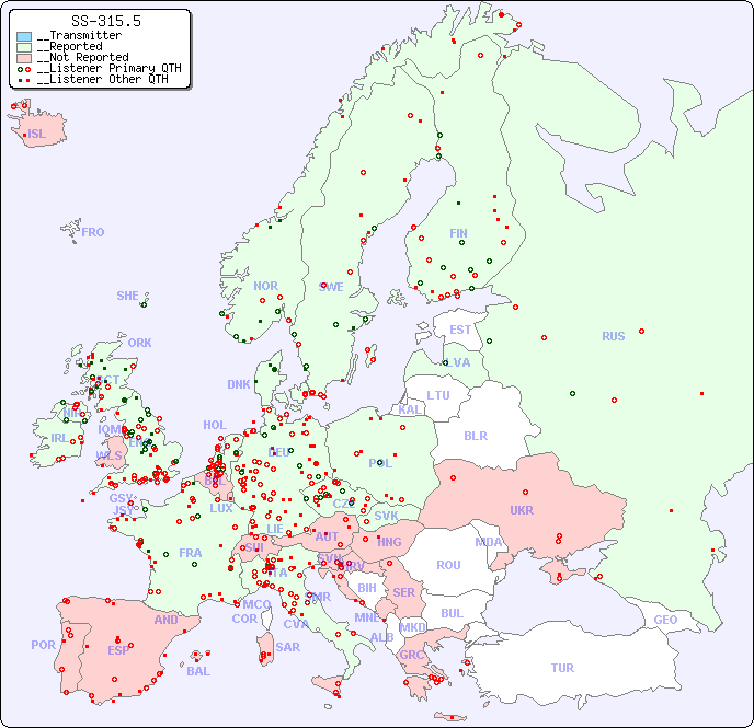 __European Reception Map for SS-315.5