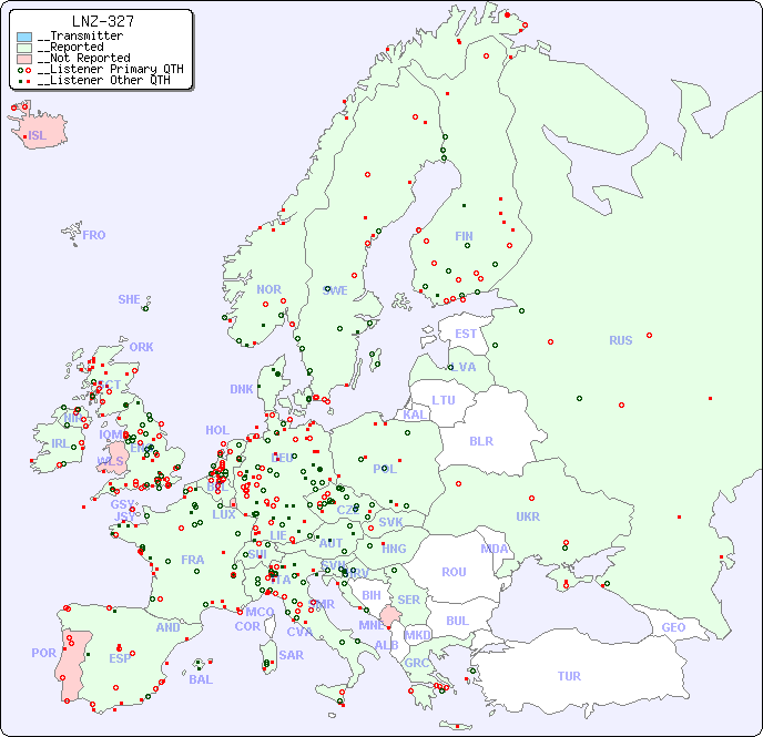 __European Reception Map for LNZ-327