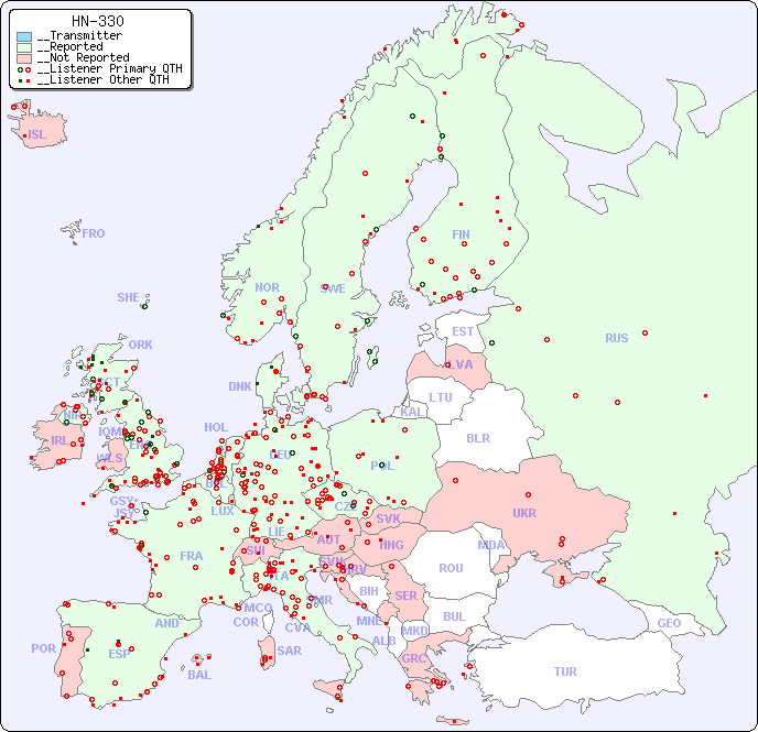__European Reception Map for HN-330