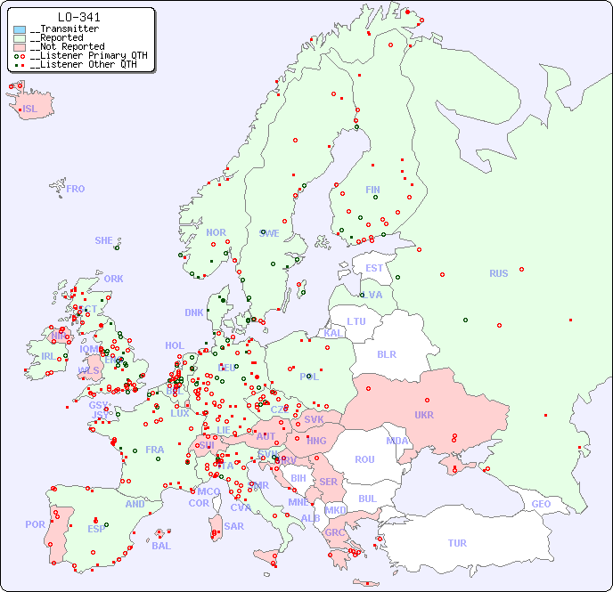 __European Reception Map for LO-341