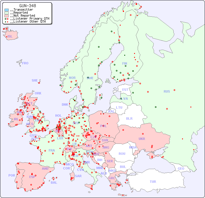 __European Reception Map for GUN-348