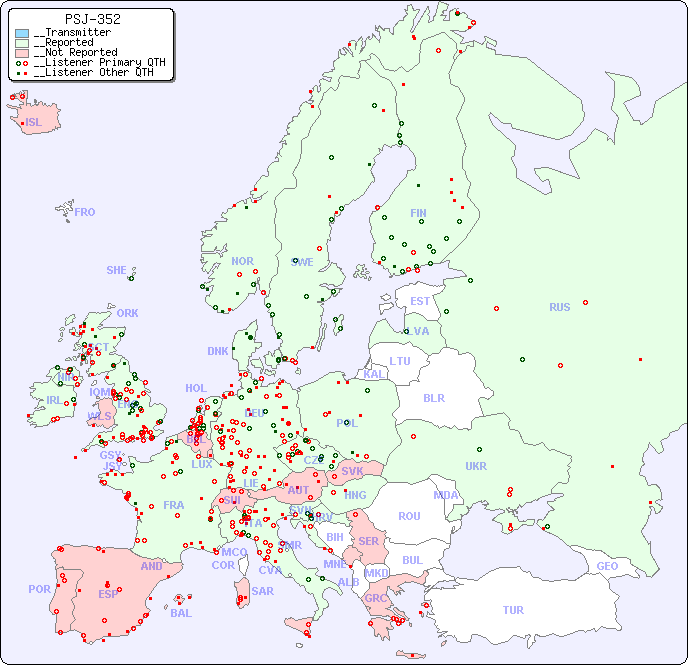 __European Reception Map for PSJ-352
