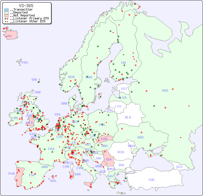 __European Reception Map for VS-365