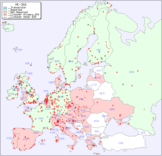 __European Reception Map for HK-366