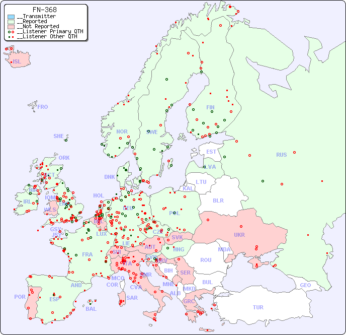 __European Reception Map for FN-368