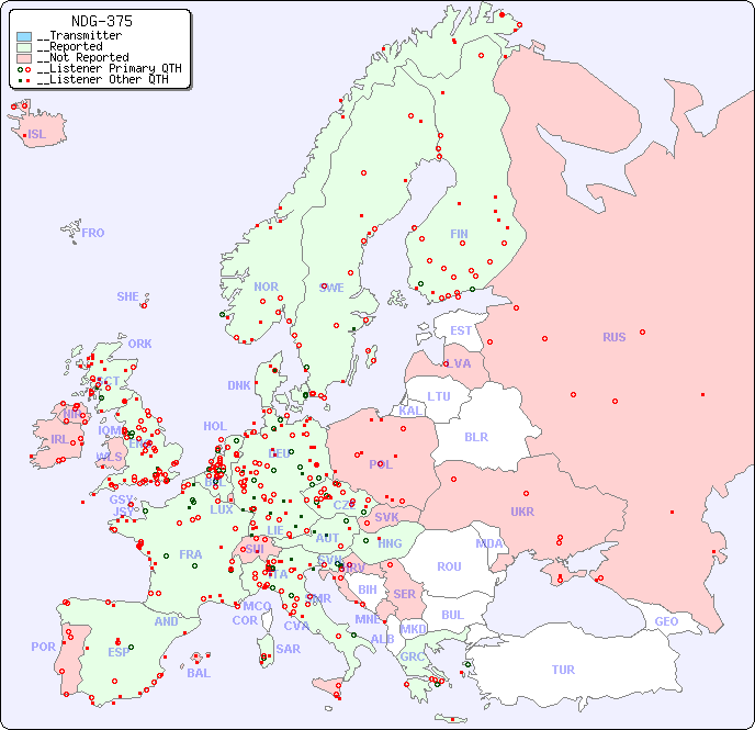 __European Reception Map for NDG-375