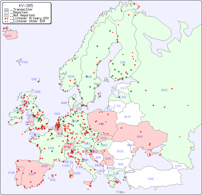__European Reception Map for KV-385