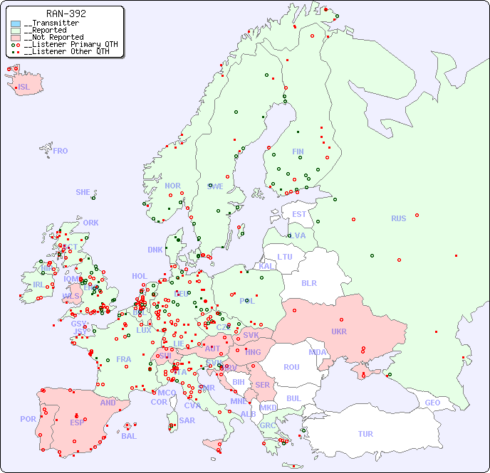 __European Reception Map for RAN-392
