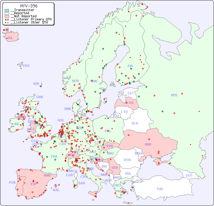 __European Reception Map for HYV-396