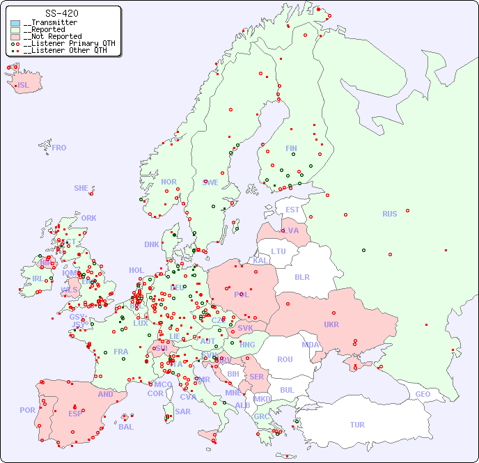 __European Reception Map for SS-420