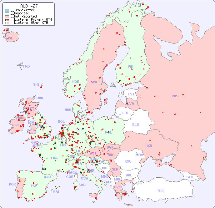 __European Reception Map for AUB-427