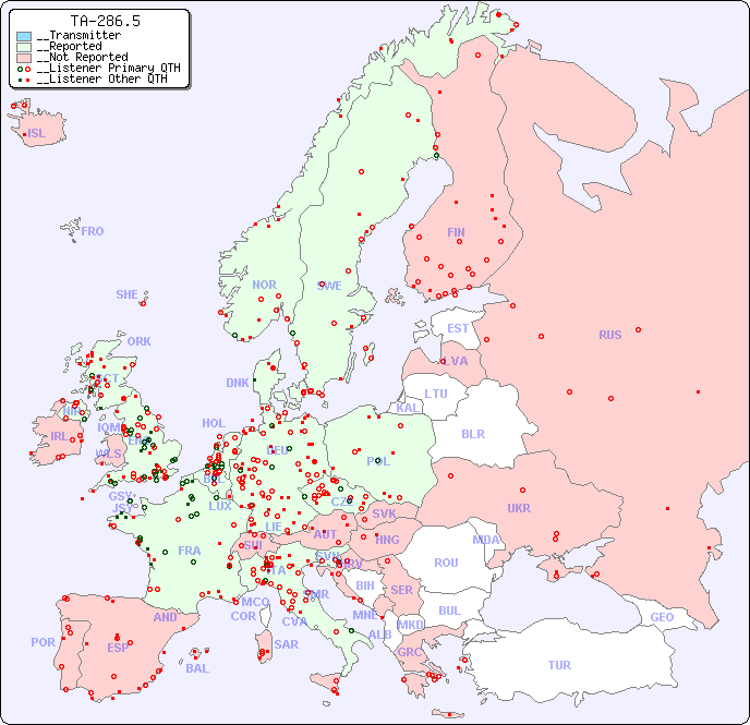 __European Reception Map for TA-286.5