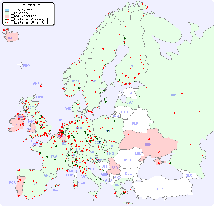 __European Reception Map for KG-357.5