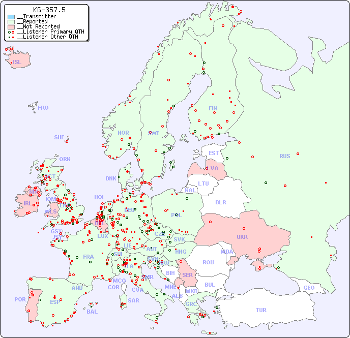__European Reception Map for KG-357.5
