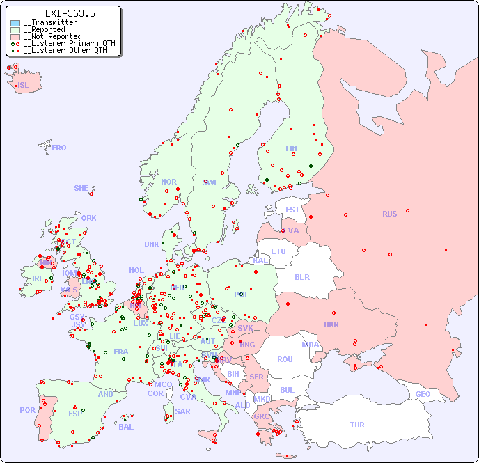 __European Reception Map for LXI-363.5