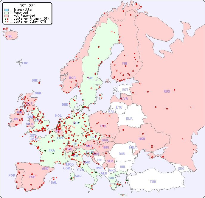 __European Reception Map for OST-321