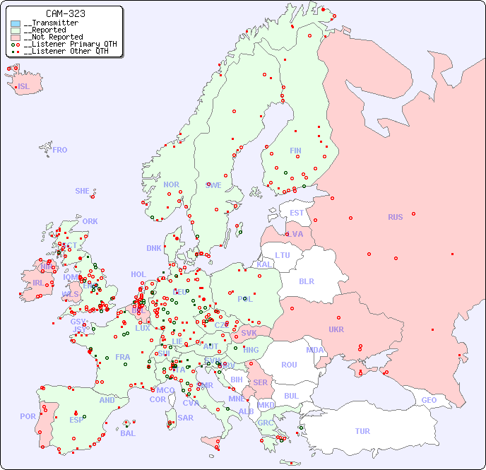 __European Reception Map for CAM-323