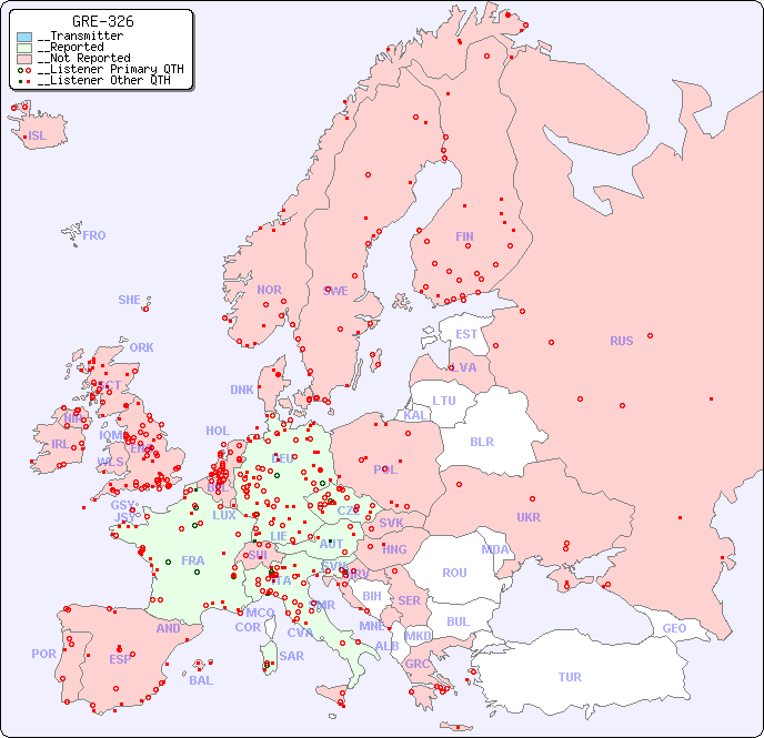 __European Reception Map for GRE-326