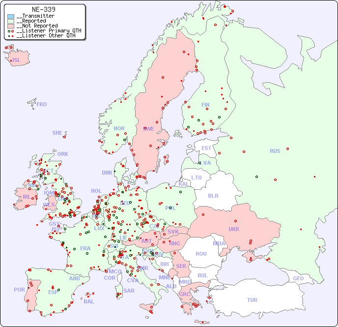 __European Reception Map for NE-339