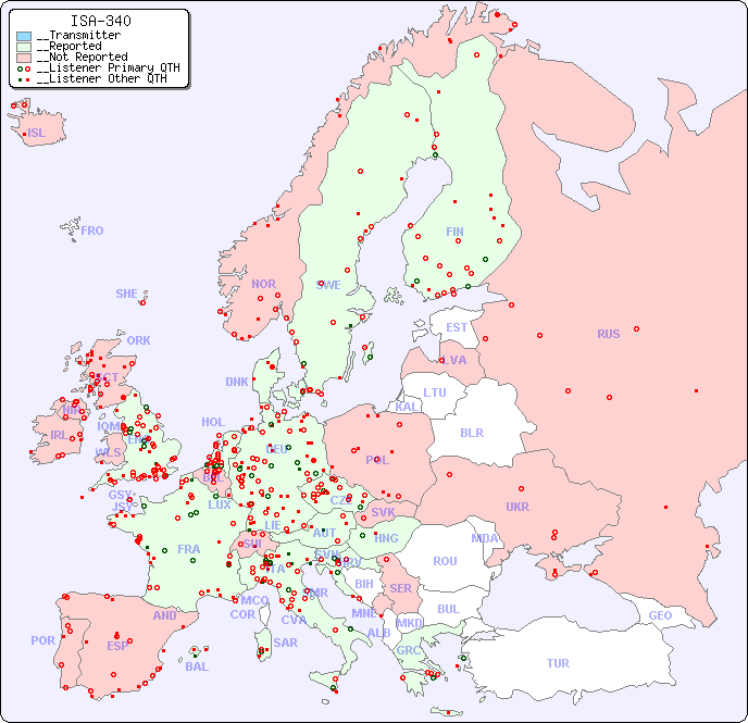 __European Reception Map for ISA-340