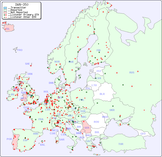 __European Reception Map for DWN-350