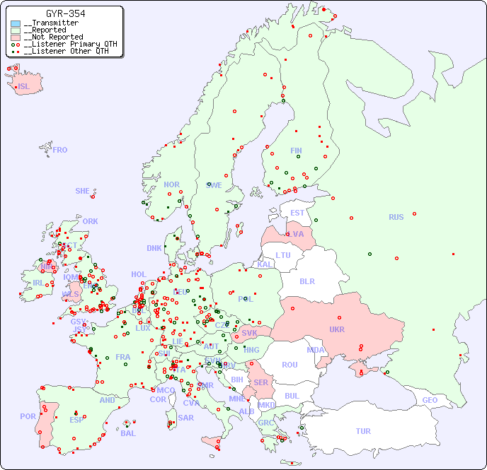 __European Reception Map for GYR-354