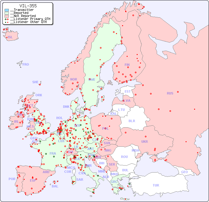 __European Reception Map for VIL-355