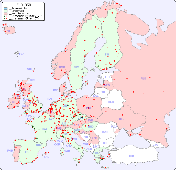 __European Reception Map for ELO-358