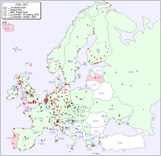 __European Reception Map for ZAG-367