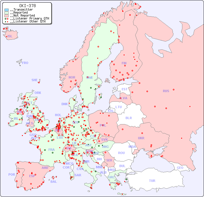 __European Reception Map for OKI-378