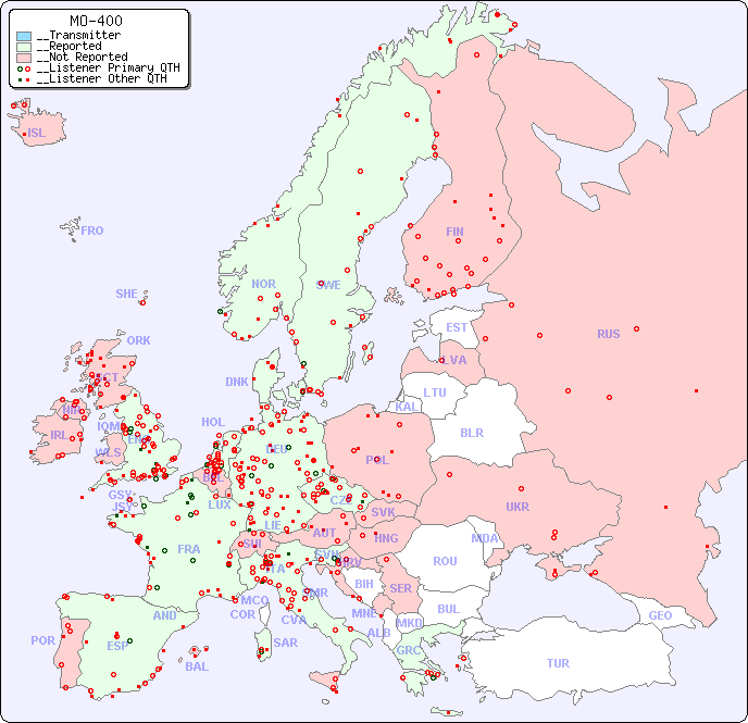 __European Reception Map for MO-400