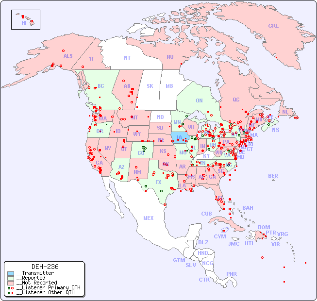 __North American Reception Map for DEH-236