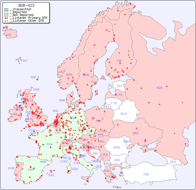 __European Reception Map for BOR-423