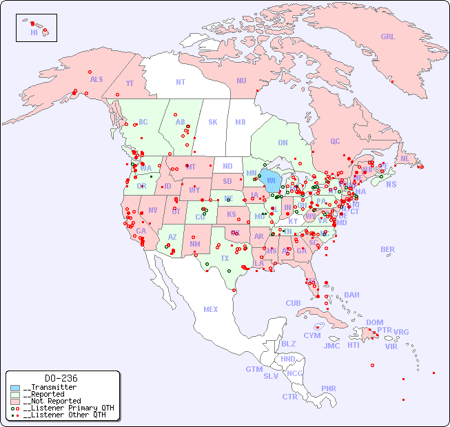 __North American Reception Map for DO-236
