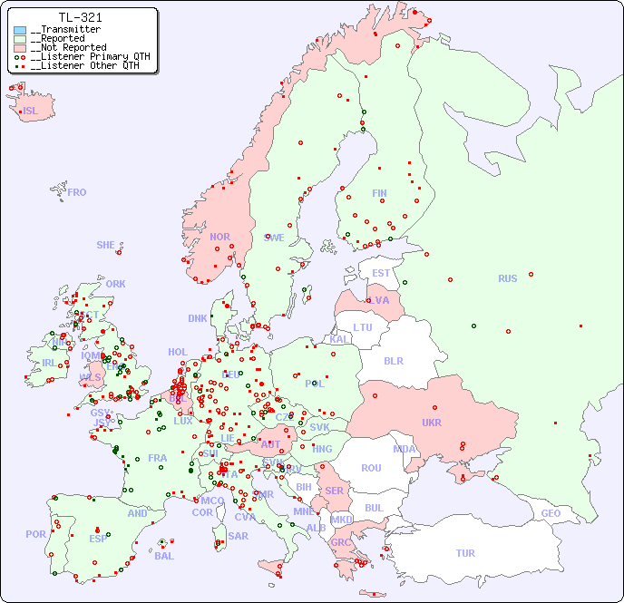 __European Reception Map for TL-321