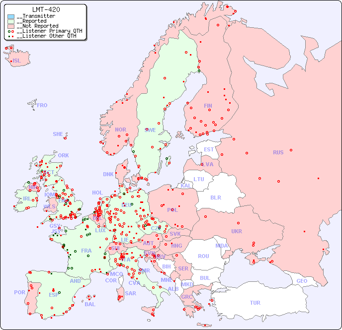 __European Reception Map for LMT-420