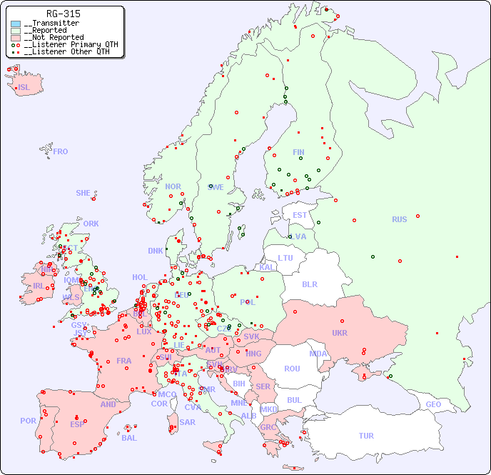 __European Reception Map for RG-315