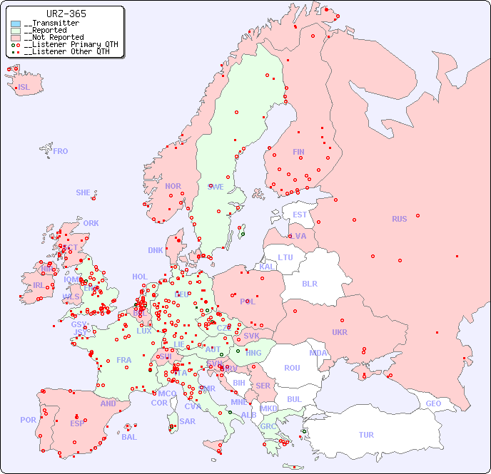 __European Reception Map for URZ-365