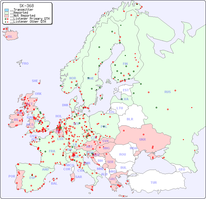 __European Reception Map for SK-368