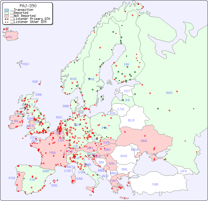 __European Reception Map for PAJ-390