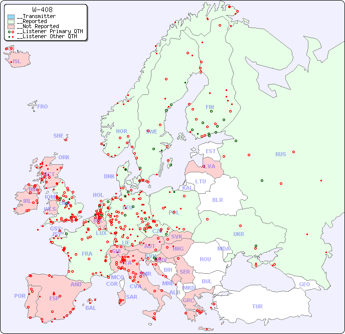 __European Reception Map for W-408