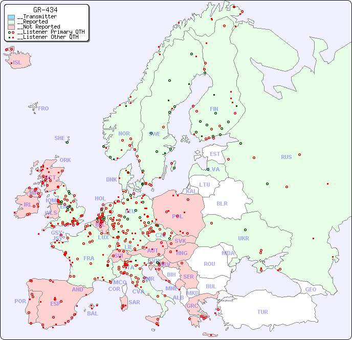 __European Reception Map for GR-434